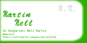 martin nell business card